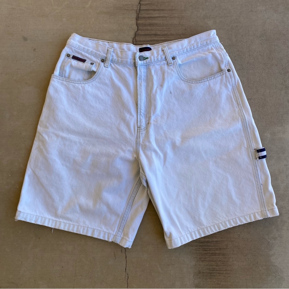 Vintage Tommy Hilfiger Shorts Denim Jeans Painter Reverso Light Blue